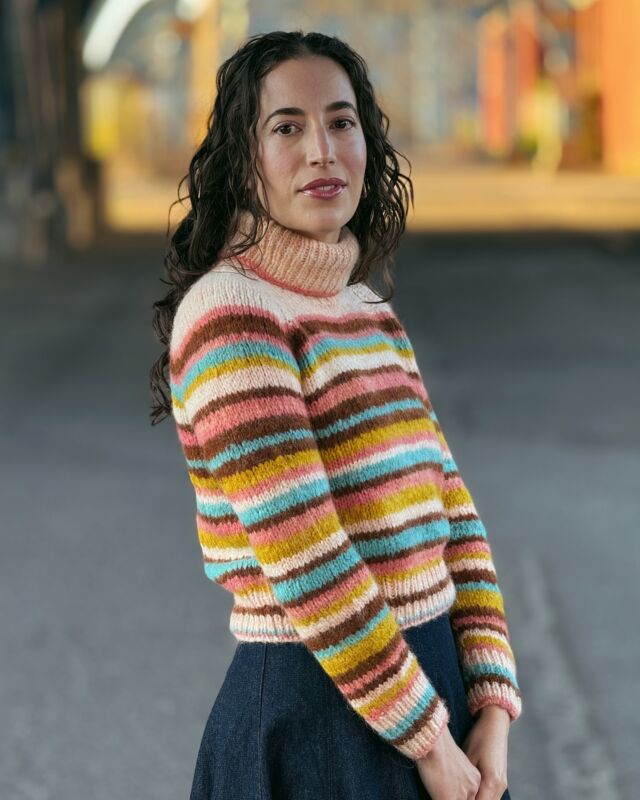 It’s release day for Bright Here Bright Now Pullover!!! 

🧶 Bright Here Bright Now Pullover is the latest addition to the Bright Here Bright Now collection! Knit in the incredibly soft and lightweight Dimond Laine Big Birdie, this pullover is designed to capture the nostalgic charm of a retro ski sweater. With raglan shaping and bold, vibrant stripes, you can choose your favorite five-color pairing to make it your own! Whether you’re in the mood for a cozy turtleneck or a classic crewneck, this pattern includes options to customize your sweater just the way you like it.

🧶 You can find the Bright Here Bright Now Pullover pattern on Ravelry and Payhip! 

🧶 @thelambandkid will have kits available today for you to knit your own Bright Here Bright Now Pullover! Single skeins of Big Birdie will be available this weekend during their Dyed-to-Order! 

#brightherebrightnowpullover #handdyedyarn #thelambandkid #sweaterknitting #knittingpattern
